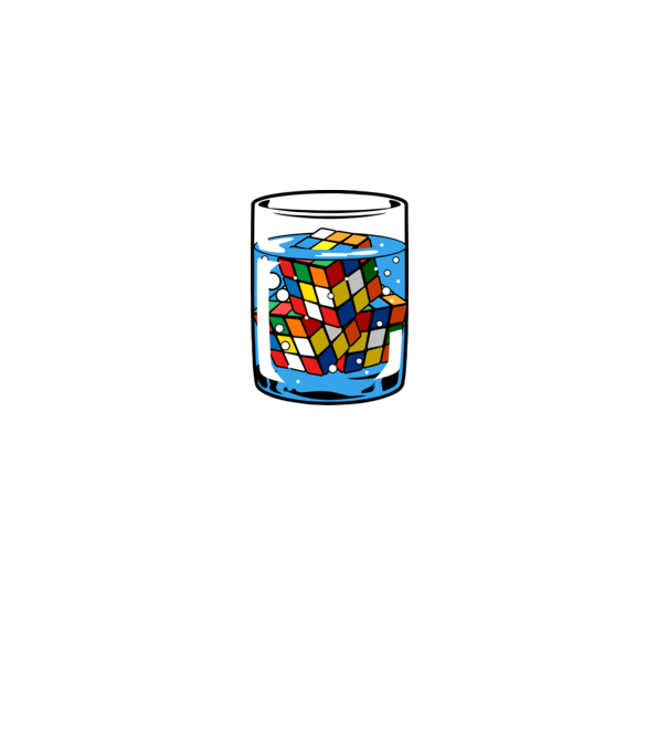 Rubik Ice model alb pe tricou