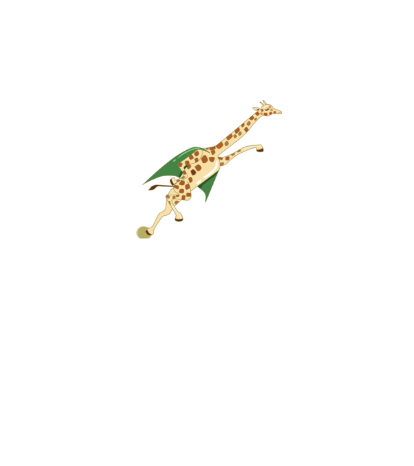 Girafă Super model alb pe tricou