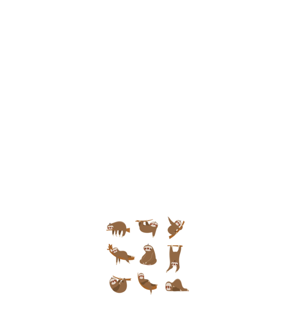 Sloth yoga model albastru închis pe tricou