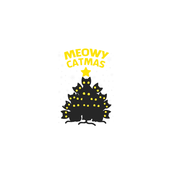 Meowy catmas black model roșu pe tricou