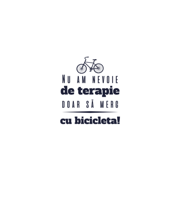 nu am nevoie de terapie, doar să merg cu bicicleta model roz pe tricou