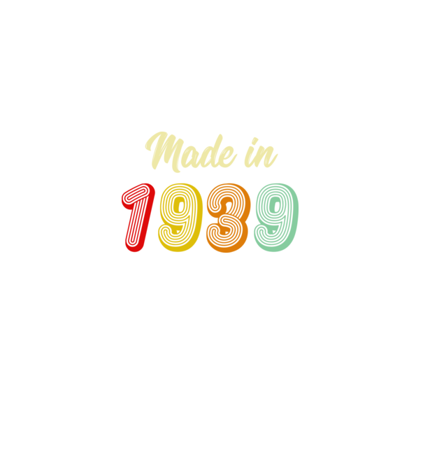 made in 1939 retro model negru pe tricou