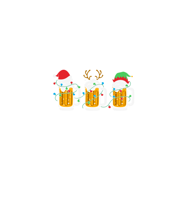 Christmas beer mugs model negru pe tricou