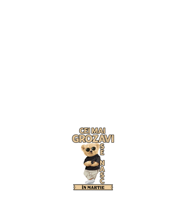 Teddy cel cool Martie model albastru închis pe tricou