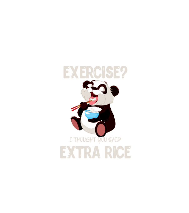 Exercise panda light model negru pe tricou