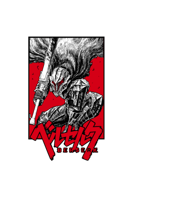 Berserk Guts model negru pe tricou