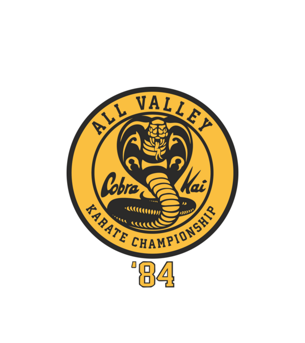 all valley karate cobra kai model alb pe tricou