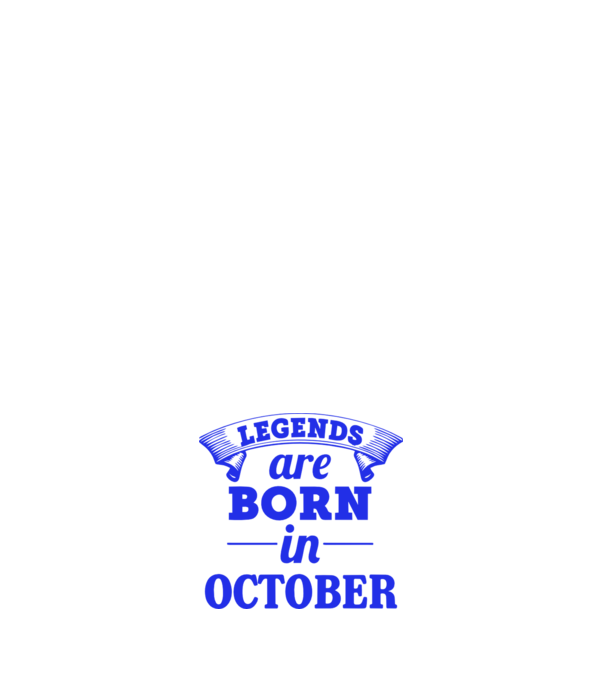 Legends are born in October model alb pe tricou