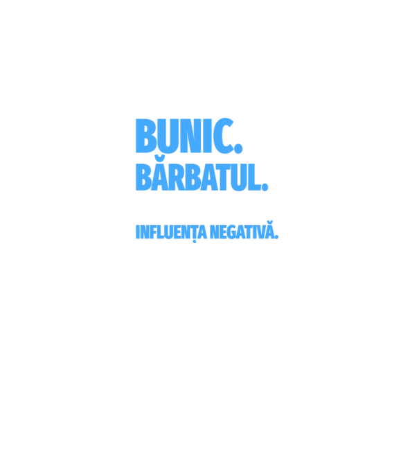 Bunic model negru pe tricou