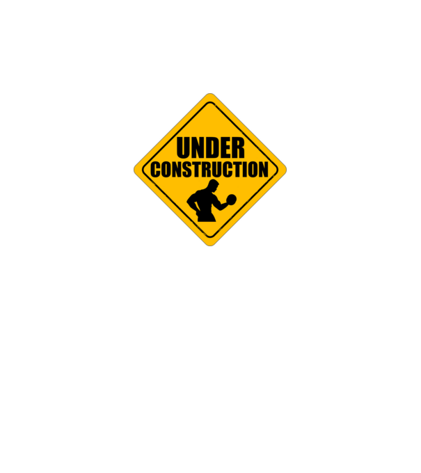 Under Construction model negru pe tricou