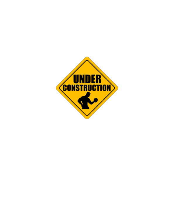 Under Construction model negru pe tricou