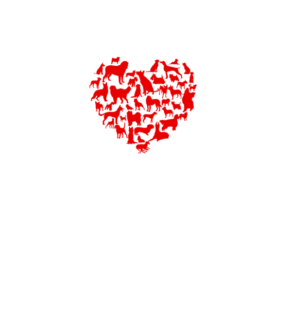 Doggy heart model alb pe tricou