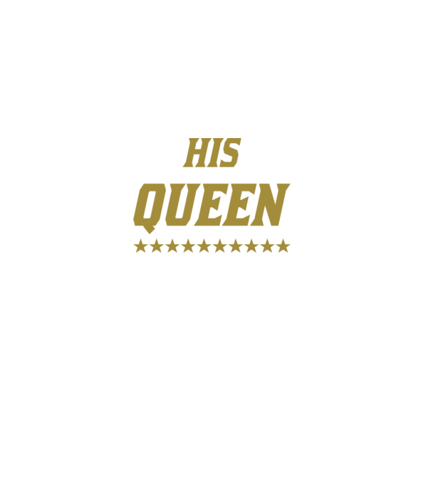 His Queen model negru pe tricou