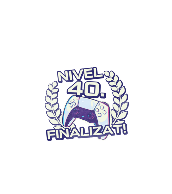 Nivel 40 finalizat! model negru pe tricou