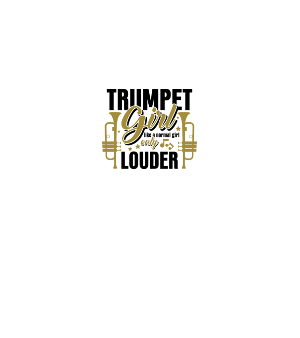 Trumpet girl model gri pe tricou