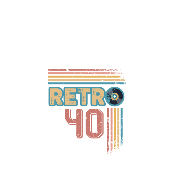 Retro 40 Birthday model alb pe tricou