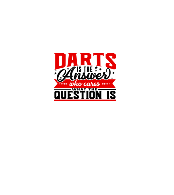 Sport is the answer DARTS model alb pe tricou