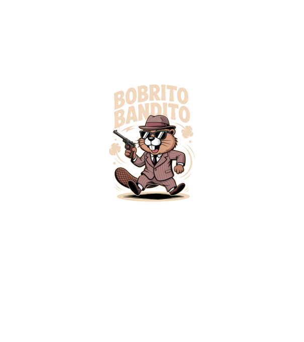 Bobrito Bandito model negru pe tricou