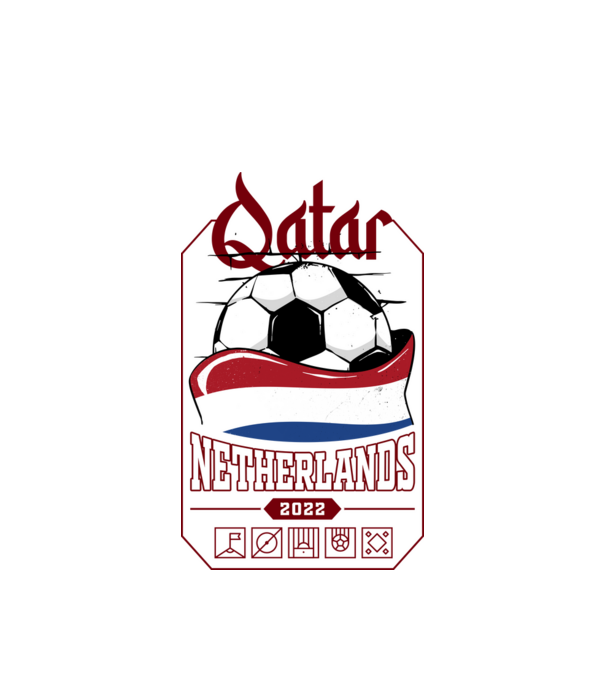 Qatar teams Netherlands model alb pe tricou