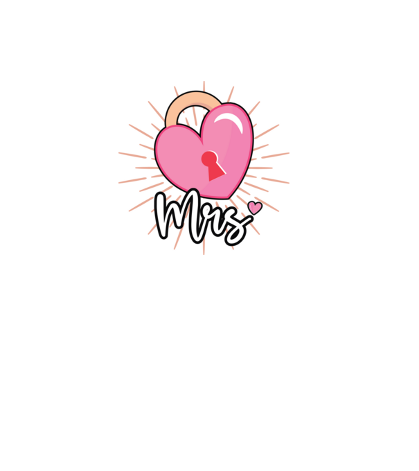 Mrs key to the heart model negru pe tricou