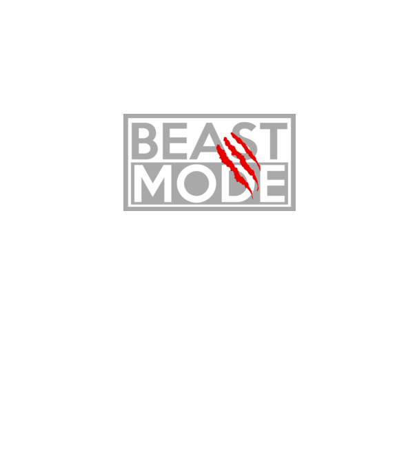 Beast mode model negru pe tricou