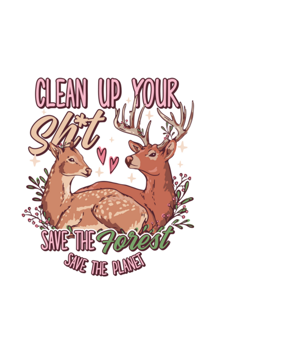 Save the forest model negru pe tricou