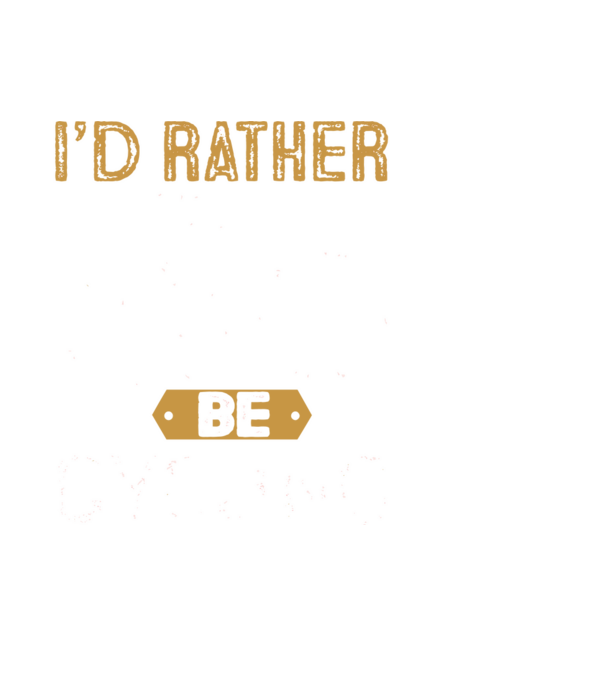 I'd rather be cycling model negru pe tricou