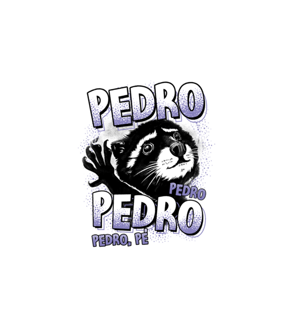 PEDRO PEDRO PEDRO model alb pe tricou