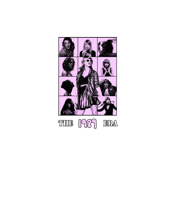 Taylor Swift ERAS lilac model negru pe tricou