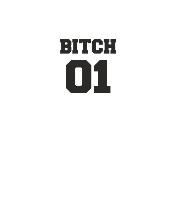 Bitch 01 model gri pe tricou