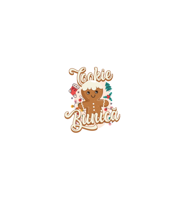 Cookie bunică model alb pe tricou