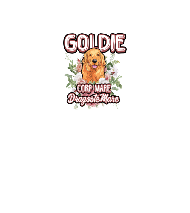 Goldie picioare mici dragoste mare model alb pe tricou