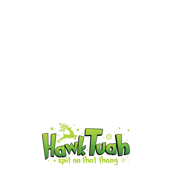 Hawk tuah xmas model albastru închis pe tricou