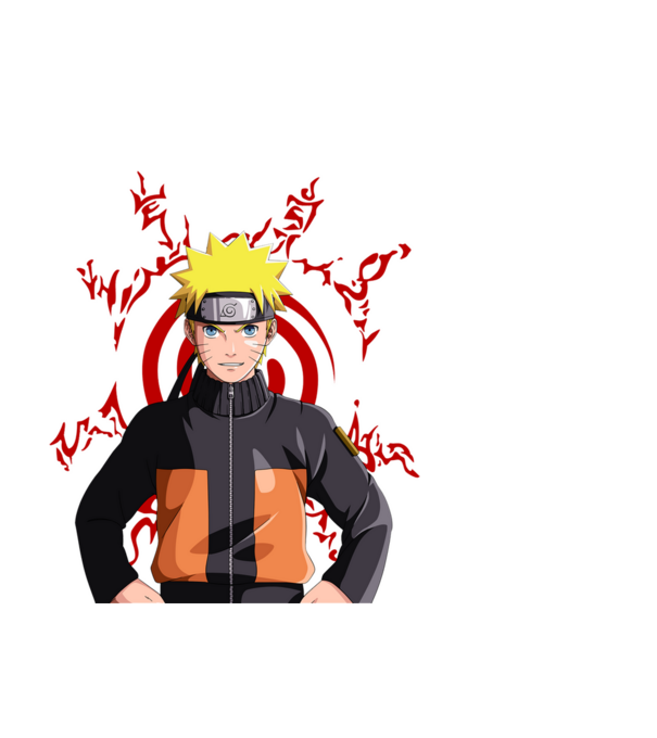 NARUTO model alb pe tricou