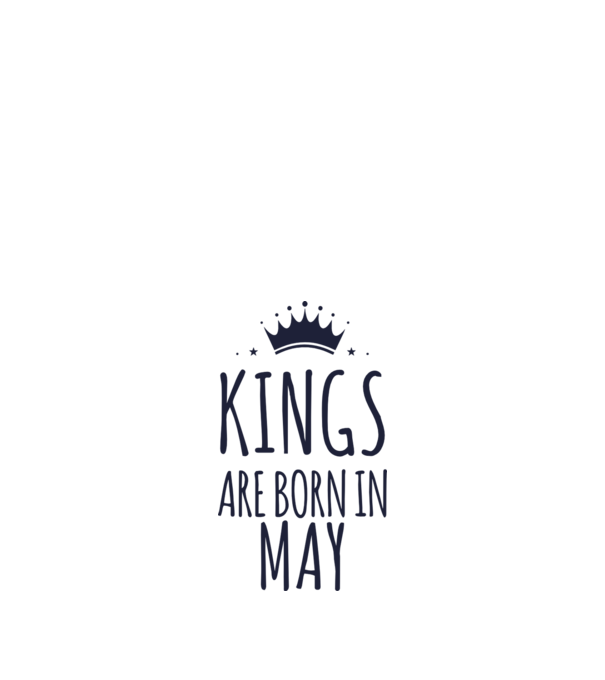 Kings are born in - May model portocaliu pe tricou
