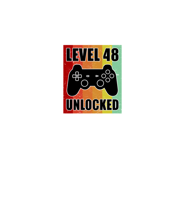 level 48 unlocked retro gamer model negru pe tricou