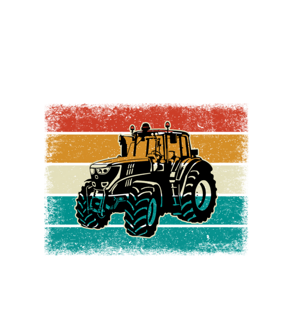 TRACTOR model alb pe tricou