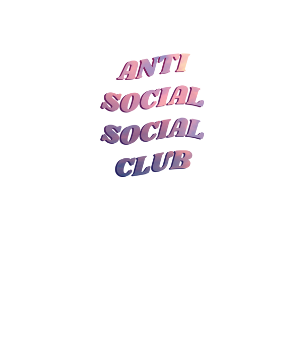 Anti social social club pink model gri închis pe tricou