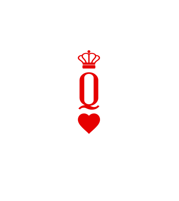 Playin gcards Queen of hearts model alb pe tricou