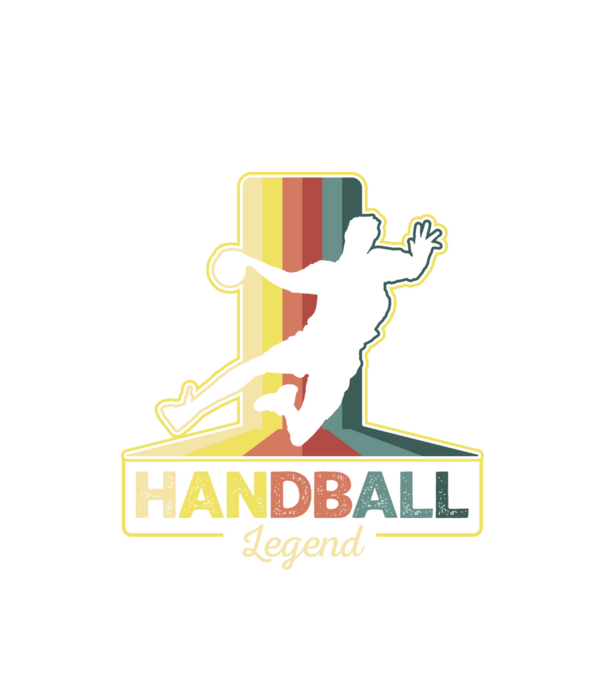 Retro Handball legend model alb pe tricou