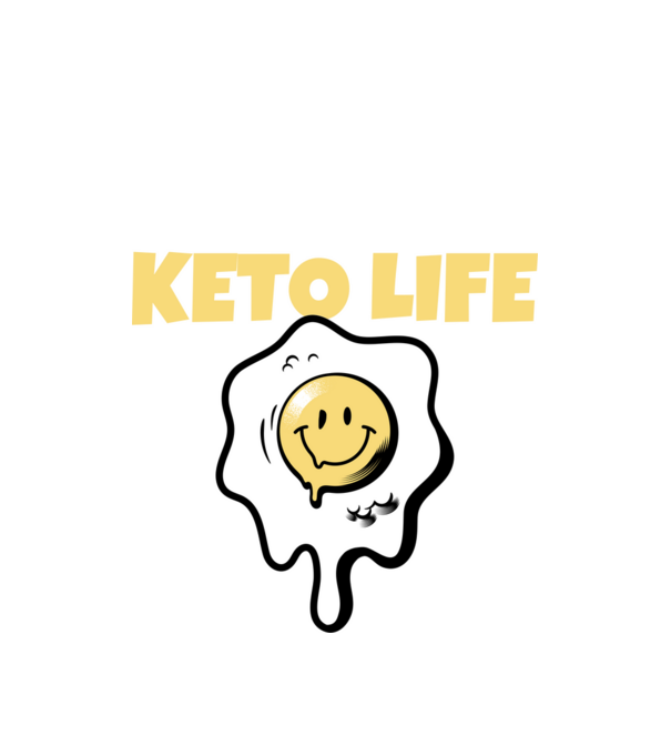 HAPPY KETO LIFE model alb pe tricou