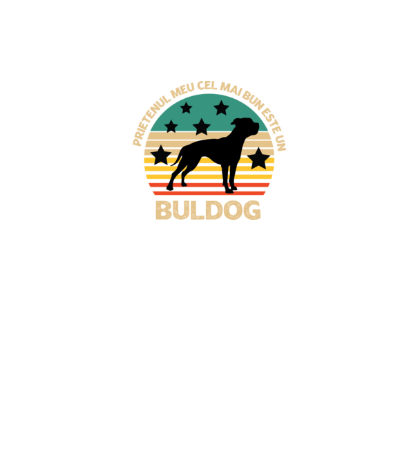 Prietenul meu cel mai bun este un buldog model gri închis pe tricou