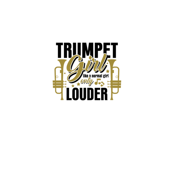 Trumpet girl model alb pe tricou