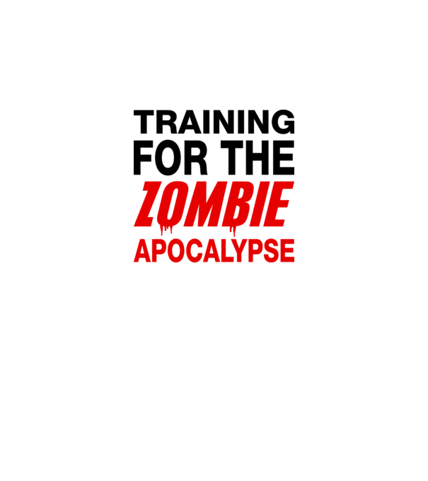 training for the zombie apocalypse model alb pe tricou