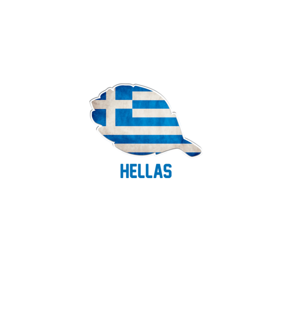Steag grecesc model alb pe tricou