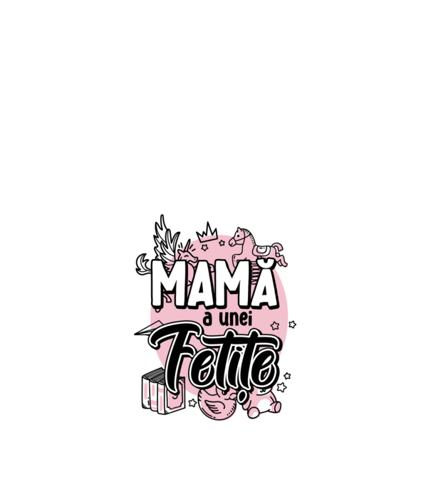 Mamă a unei fetițe model alb pe tricou
