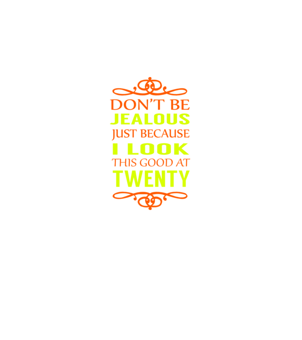'Don''t be jealous - 20' model gri închis pe tricou