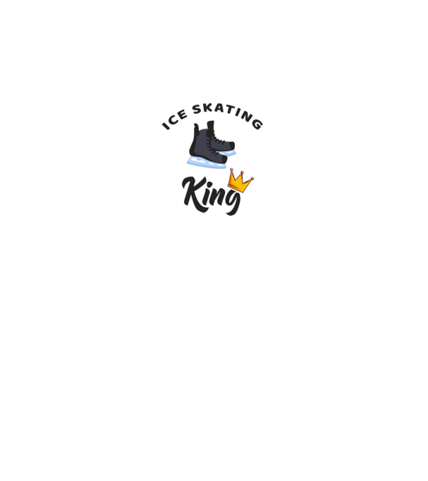 Ice skatin King model negru pe tricou