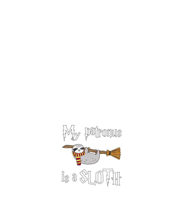 my patronus is a sloth model negru pe tricou