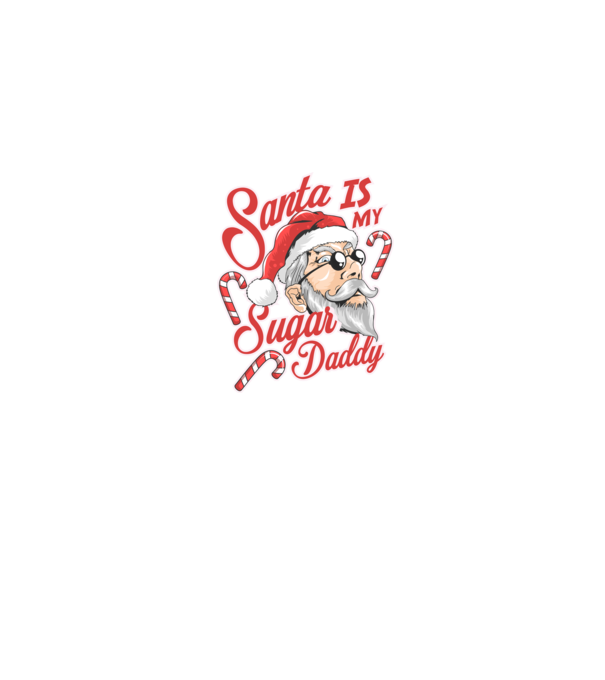 Santa is my sugar daddy model albastru jeanși pe tricou